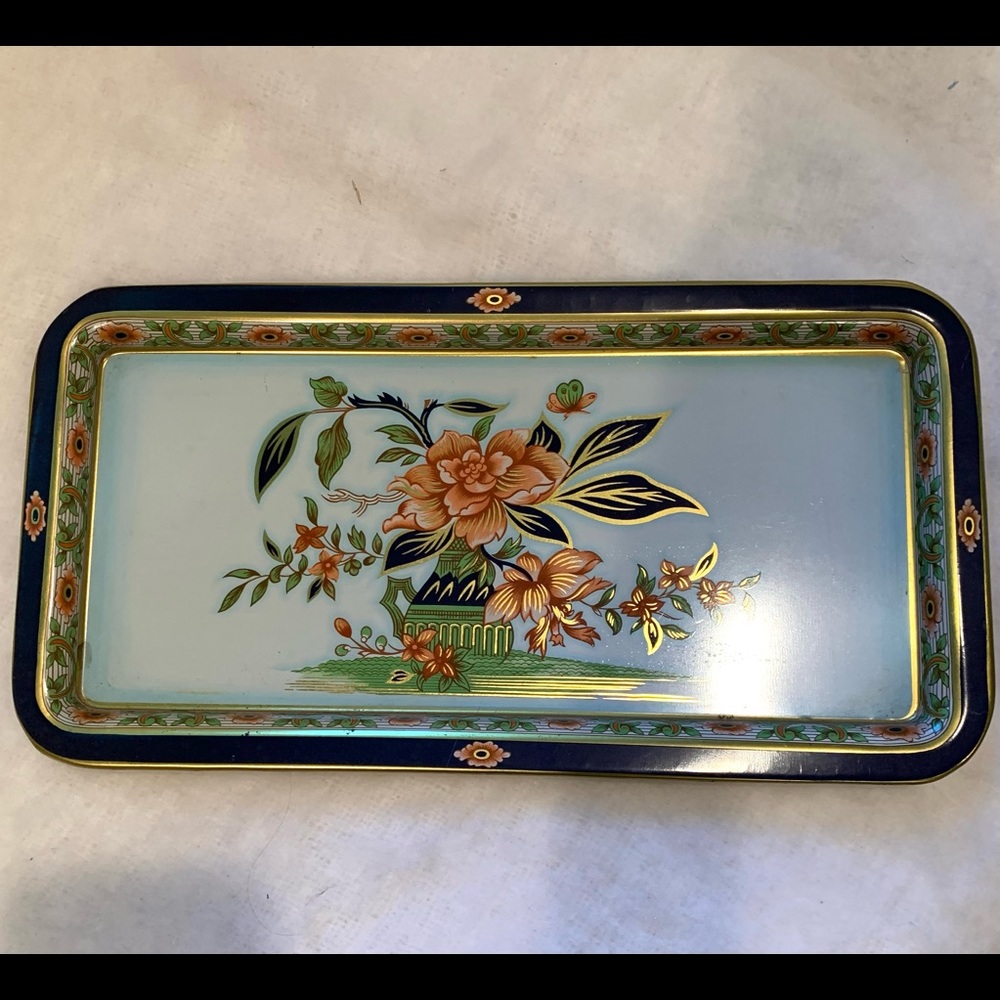 Decorative vintage metal tray